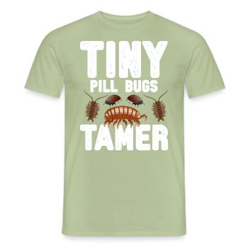Rollie Pollie Propietario Isopod Lover Pill bug - Camiseta hombre - salviegrøn - delante - AI Model Male 178 light (178cm)