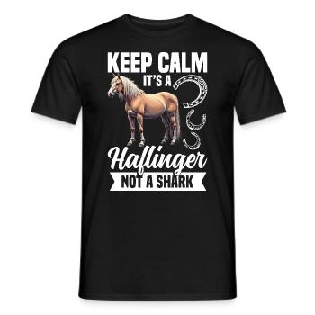 Équitation Haflinger pas un requin Cheval Maman - T-shirt homme - noir - Devant - AI Model Male 178 light (178cm)