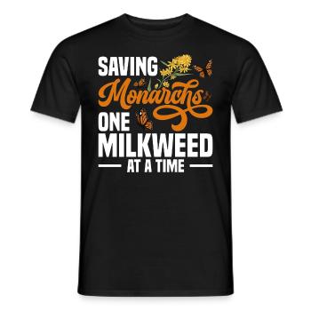 Saving monarchs one milkweed at a time Butterfly - Men's T-Shirt - black - Front - AI Model Male 178 light (178cm)