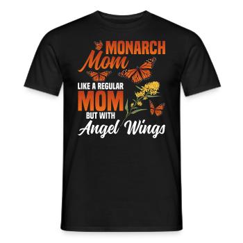 Monarque Maman Papillon Amoureux de l’asclépiade Monarque - T-shirt homme - noir - Devant - AI Model Male 178 light (178cm)