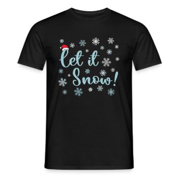 Lass es schneien - Männer T-Shirt - Schwarz - Vorne - AI Model Male 178 light (178cm)