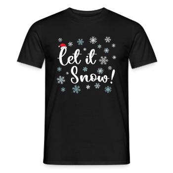 Lass es schneien - Männer T-Shirt - Schwarz - Vorne - AI Model Male 178 light (178cm)