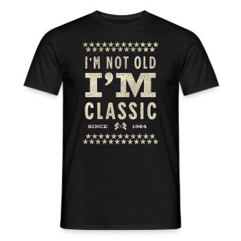 I’m Not Old I’m Classic 1964 Geschenkidee - Männer T-Shirt - Schwarz - Vorne - AI Model Male 178 light (178cm)