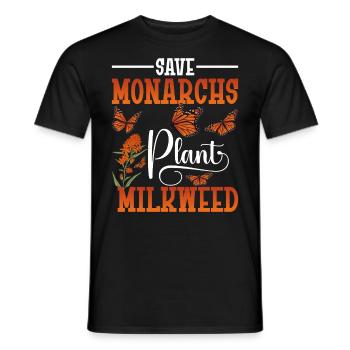 Papillon monarque Tenue graphique d’entomologiste Milk - T-shirt homme - noir - Devant - AI Model Male 178 light (178cm)