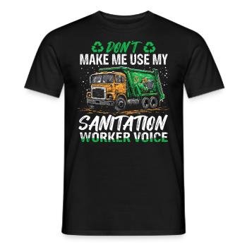 Garbage truck driver for sanitation workers - Men's T-Shirt - black - Front - AI Model Male 178 light (178cm)