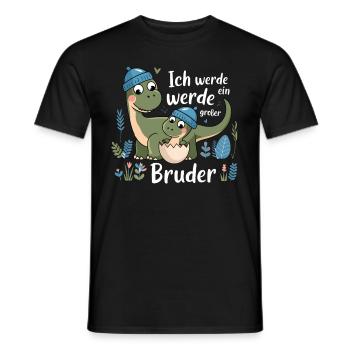 Je vais être un grand frère dinosaure dinosaure - T-shirt homme - noir - Devant - AI Model Male 178 light (178cm)