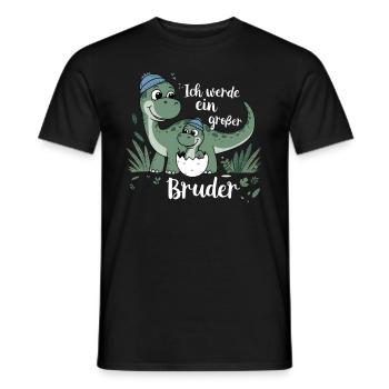 Je vais être un grand frère dinosaure dinosaure - T-shirt homme - noir - Devant - AI Model Male 178 light (178cm)