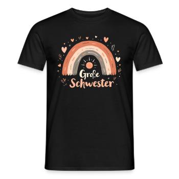Big Sister Rainbow Boho - Men's T-Shirt - black - Front - AI Model Male 178 light (178cm)