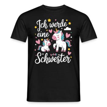 Ich werde eine große Schwester Einhorn - Männer T-Shirt - Schwarz - Vorne - AI Model Male 178 light (178cm)