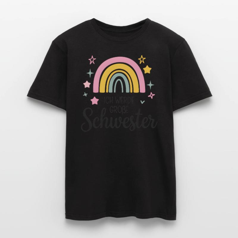 Ich Werde Große Schwester Regenbogen Boho Männer T-Shirt