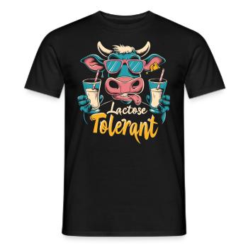 Lactose tolerant - Men's T-Shirt - black - Front - AI Model Male 178 light (178cm)