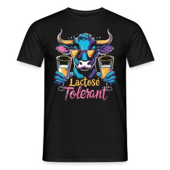 Lactose tolerant - Men's T-Shirt - black - Front - AI Model Male 178 light (178cm)