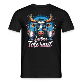 Lactose tolerant - Men's T-Shirt - black - Front - AI Model Male 178 light (178cm)