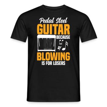 Country Music steelin Pedal Steel Guitarist - Männer T-Shirt - Schwarz - Vorne - AI Model Male 178 light (178cm)