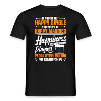 Country Music steelin Pedal Steel Guitarist - Männer T-Shirt - Schwarz - Vorne - AI Model Male 178 light (178cm)