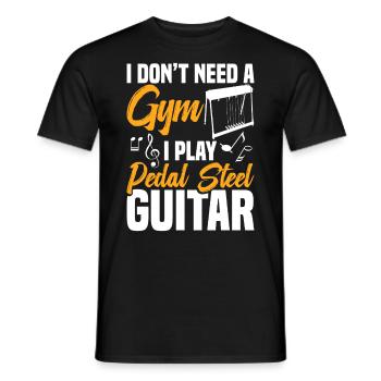 Country Music steelin Pedal Steel Guitarist - Männer T-Shirt - Schwarz - Vorne - AI Model Male 178 light (178cm)