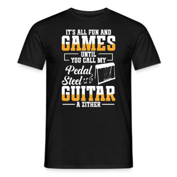 Country Music steelin Pedal Steel Guitarist - Männer T-Shirt - Schwarz - Vorne - AI Model Male 178 light (178cm)