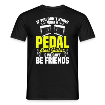 Country Music steelin Pedal Steel Guitarist - Männer T-Shirt - Schwarz - Vorne - AI Model Male 178 light (178cm)