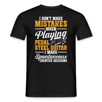 Country Music steelin Pedal Steel Guitariste - T-shirt homme - noir - Devant - AI Model Male 178 light (178cm)