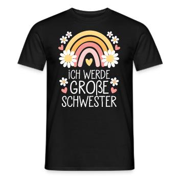 Ich Werde Große Schwester Regenbogen Boho - Männer T-Shirt - Schwarz - Vorne - AI Model Male 178 light (178cm)