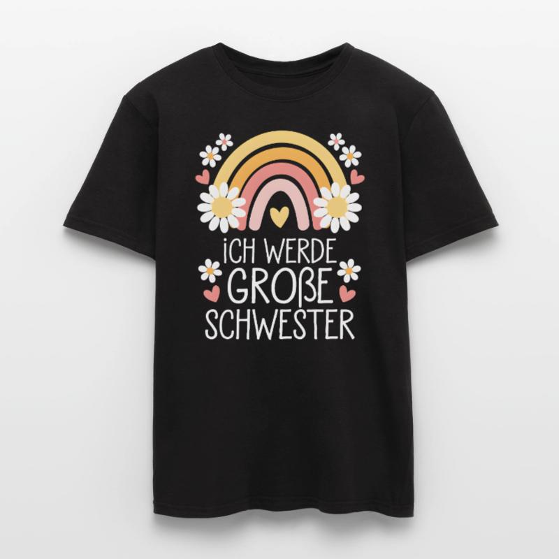 Ich Werde Große Schwester Regenbogen Boho Männer T-Shirt