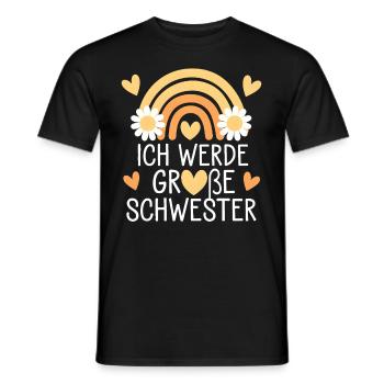 Ich Werde Große Schwester Regenbogen Boho - Männer T-Shirt - Schwarz - Vorne - AI Model Male 178 light (178cm)