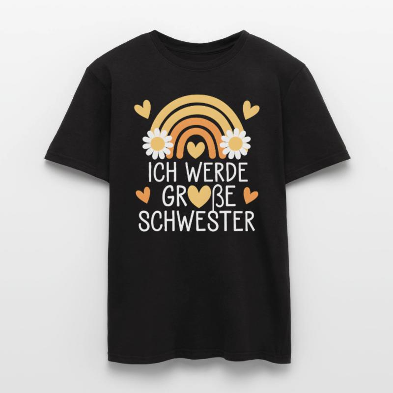 Ich Werde Große Schwester Regenbogen Boho Männer T-Shirt
