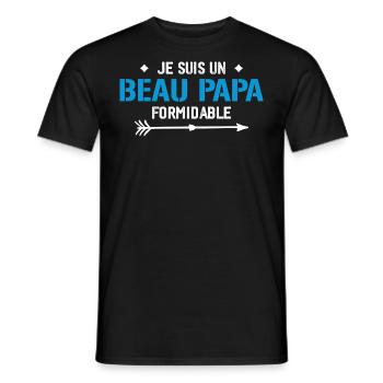 Ich bin ein großartiger Stiefvater - Schwiegervater-Geschenk - Männer T-Shirt - Schwarz - Vorne - AI Model Male 178 light (178cm)