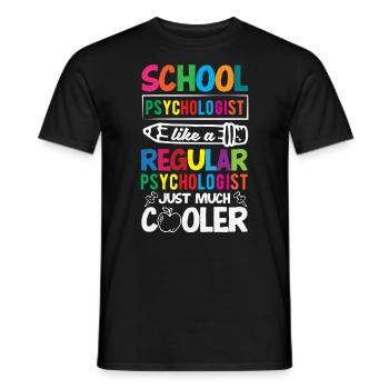 Psychologie Conseillère Psychologique Scolaire - T-shirt homme - noir - Devant - AI Model Male 178 light (178cm)