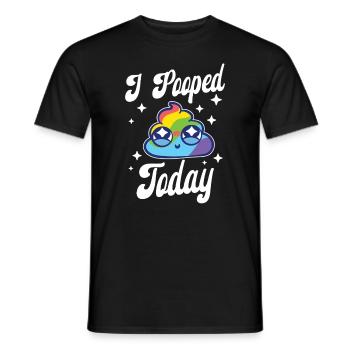 Lustige "0 Tage Seit Ich Zuletzt Gekackt - Männer T-Shirt - Schwarz - Vorne - AI Model Male 178 light (178cm)