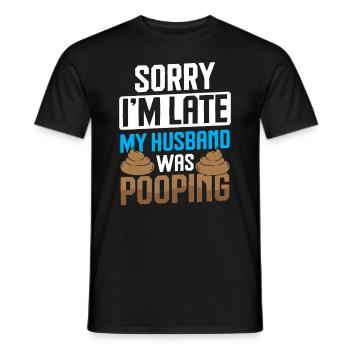 Drôle '0 jours depuis que j’ai fait caca pour la dernière fois - T-shirt homme - noir - Devant - AI Model Male 178 light (178cm)