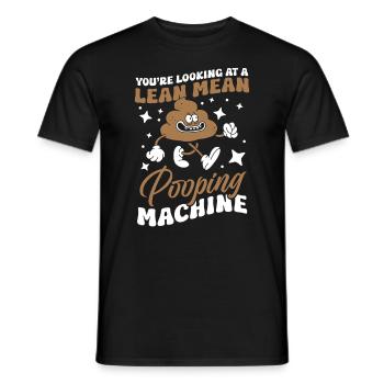 Drôle '0 jours depuis que j’ai fait caca pour la dernière fois - T-shirt homme - noir - Devant - AI Model Male 178 light (178cm)
