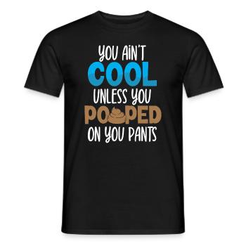 Drôle '0 jours depuis que j’ai fait caca pour la dernière fois - T-shirt homme - noir - Devant - AI Model Male 178 light (178cm)