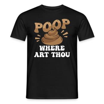 Drôle '0 jours depuis que j’ai fait caca pour la dernière fois - T-shirt homme - noir - Devant - AI Model Male 178 light (178cm)