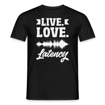 Funny Audiovisual Technician AV Tec - Men's T-Shirt - black - Front - AI Model Male 178 light (178cm)