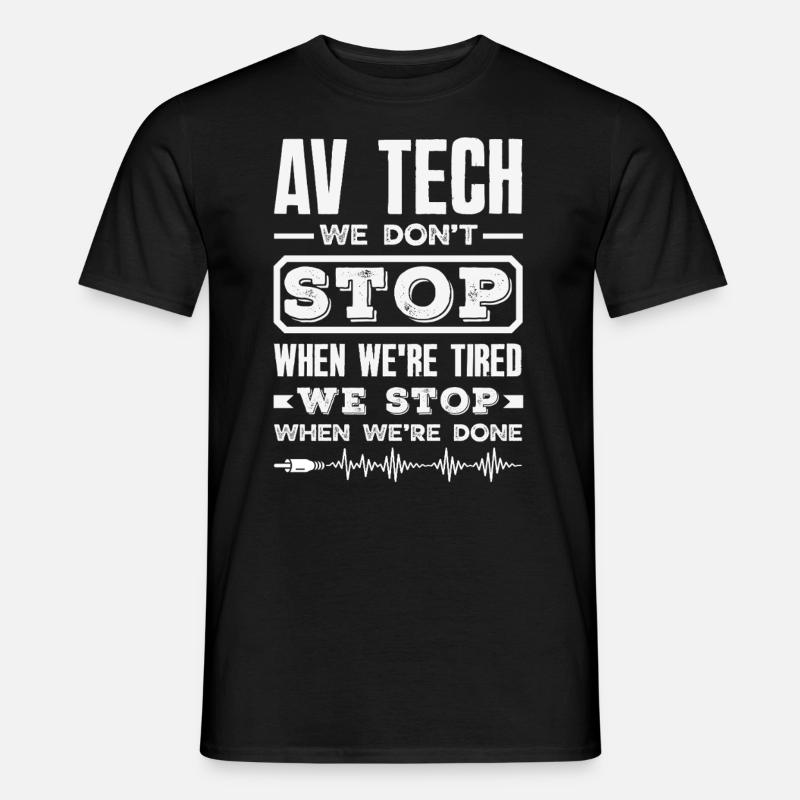 Lustiger Audiovisueller Techniker AV Tec - Männer T-Shirt - Schwarz