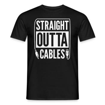 Funny Audiovisual Technician AV Tec - Men's T-Shirt - black - Front - AI Model Male 178 light (178cm)