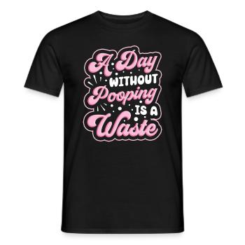 Funny Cooped Me Bathroom Meme - Men's T-Shirt - black - Front - AI Model Male 178 light (178cm)