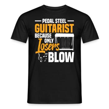 Pedal Steel Guitariste Instrument à cordes Montagne - T-shirt homme - noir - Devant - AI Model Male 178 light (178cm)