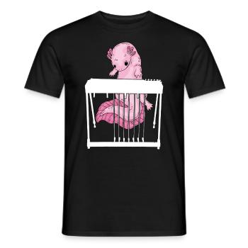 Pedal Steel Guitarist String Instrument Mountain - Männer T-Shirt - Schwarz - Vorne - AI Model Male 178 light (178cm)