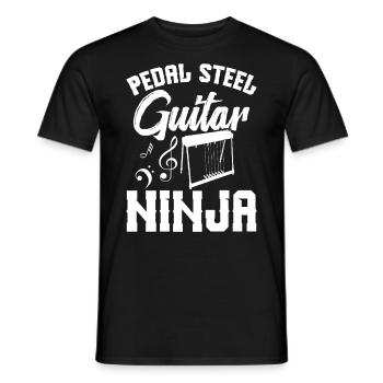 Pedal Steel Guitarist String Instrument Mountain - Männer T-Shirt - Schwarz - Vorne - AI Model Male 178 light (178cm)