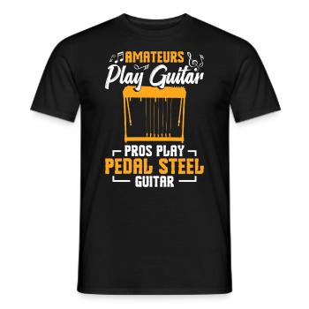 Pedal Steel Guitarist String Instrument Mountain - Männer T-Shirt - Schwarz - Vorne - AI Model Male 178 light (178cm)