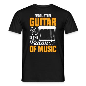 Pedal Steel Guitarist String Instrument Mountain - Männer T-Shirt - Schwarz - Vorne - AI Model Male 178 light (178cm)