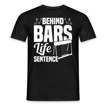Pedal Steel Guitarist String Instrument Mountain - Männer T-Shirt - Schwarz - Vorne - AI Model Male 178 light (178cm)