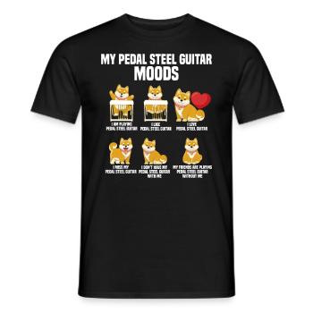 Pedal Steel Guitarist String Instrument Mountain - Men's T-Shirt - black - Front - AI Model Male 178 light (178cm)