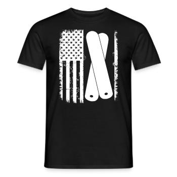 Pedal Steel Guitariste Instrument à cordes Montagne - T-shirt homme - noir - Devant - AI Model Male 178 light (178cm)
