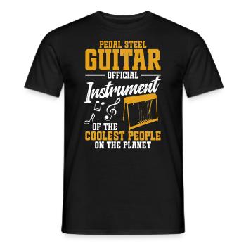 Pedal Steel Guitarist String Instrument Mountain - Männer T-Shirt - Schwarz - Vorne - AI Model Male 178 light (178cm)
