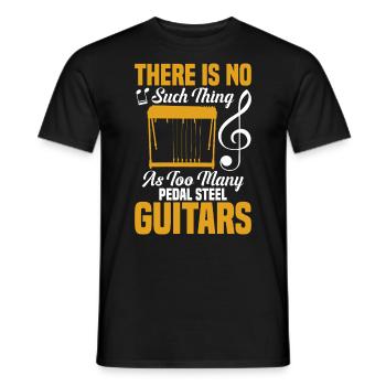 Pedal Steel Guitarist String Instrument Mountain - Männer T-Shirt - Schwarz - Vorne - AI Model Male 178 light (178cm)