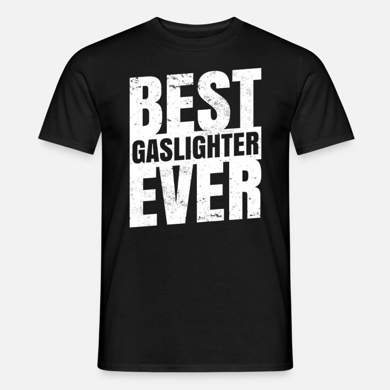 Echtes Professionelles Gaslighting - Männer T-Shirt - Schwarz