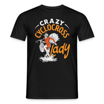 Vélo de gravier Cyclocross avec cyclo-cross - T-shirt homme - noir - Devant - AI Model Male 178 light (178cm)